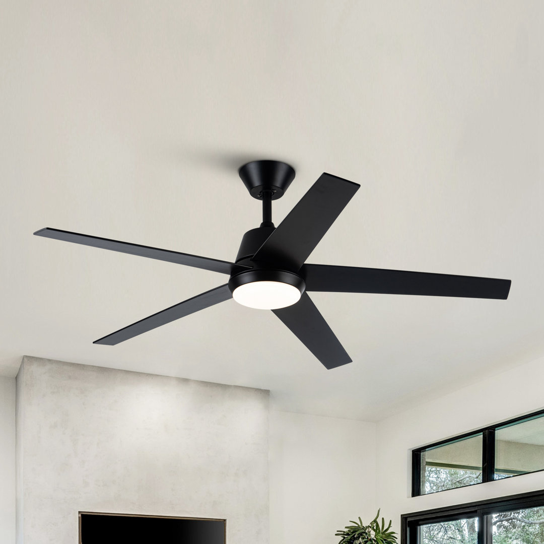 Vaczon 52" 5 - Blade Modern Ceiling Fan with 3CCT LED Lights and Remote Control